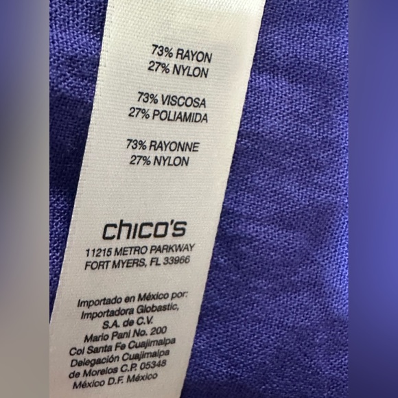 Chico's Women's Blazer, Purple, Open Jacket with side Zipper Pockets Size 3, NWT - Picture 9 of 13